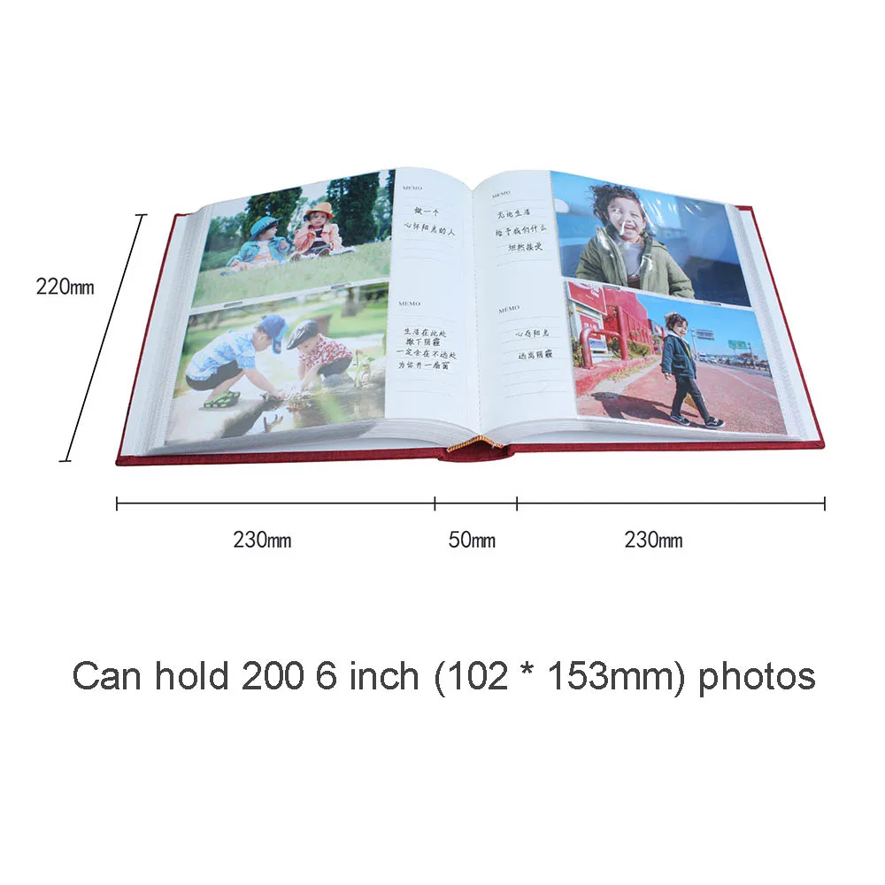 200 фото 6 дюймов альбом Карманный Семья памяти интерстициальной книга в твердой