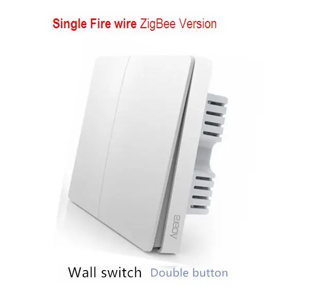 2 keys white Aqara Mijia умный дом управление светом один огонь провода ZigBee беспроводной ключ настенный выключатель через приложение смартфона - Цвет: 2 keys white