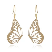 graceful fine copper butterfly drop earrings for women jewelry 2021 fall new cutout papillon earrings boutique jewelry wholesale