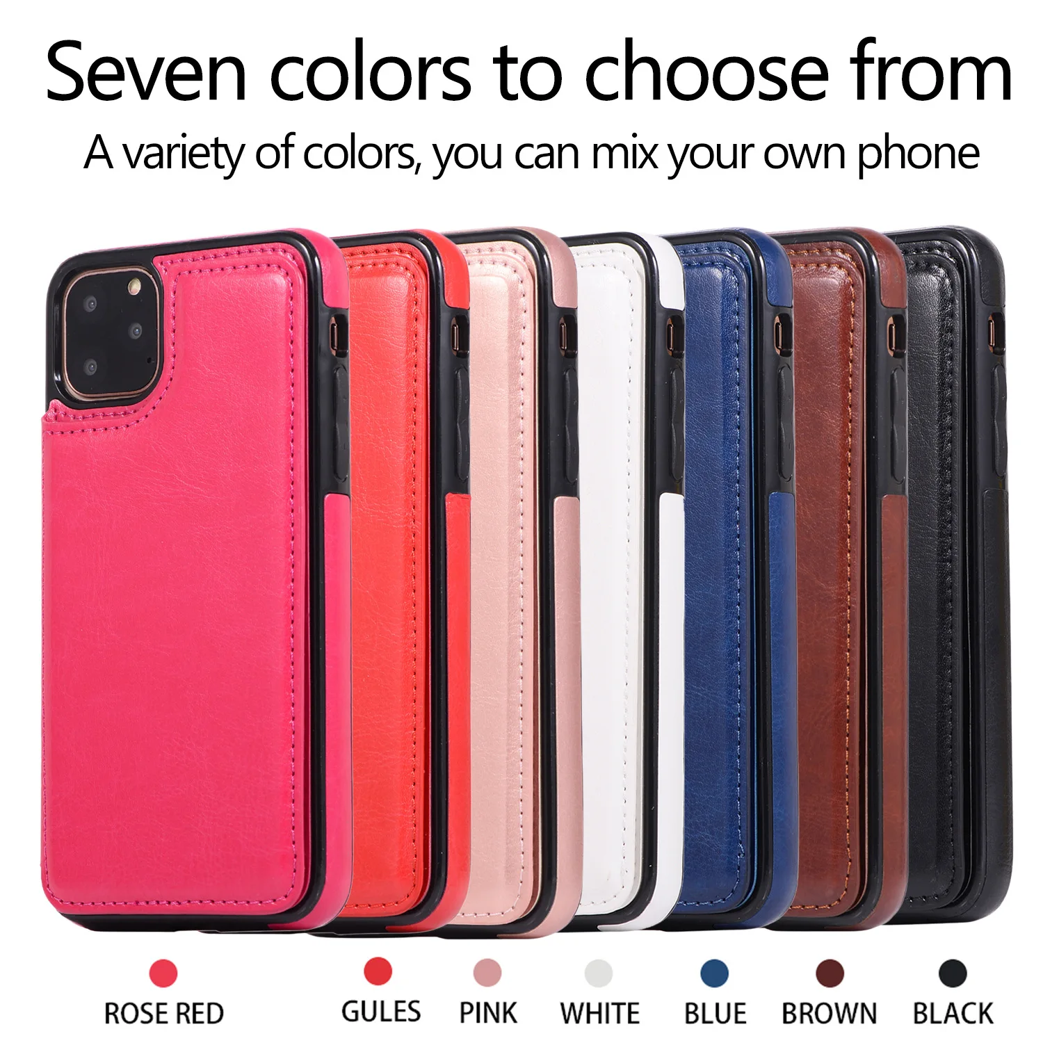 Кожаный чехол книжка премиум класса для iPhone 11 Pro XR XS Max 6 6s 7 8 Plus 5S с держателем