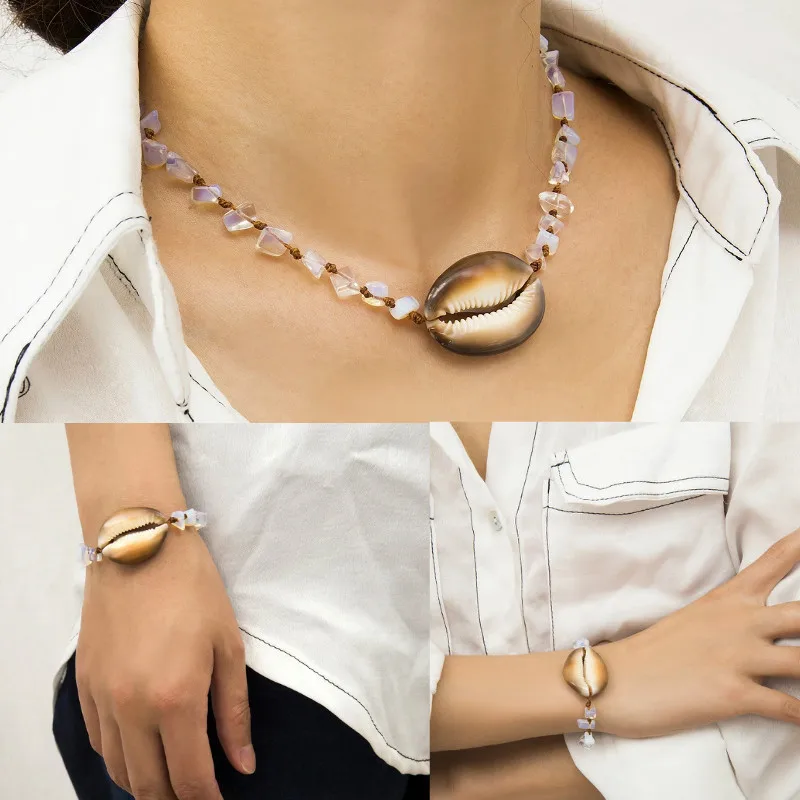 Браслет на щиколотке с бусинами в стиле бохо Гавайи ручная работа Пляжная