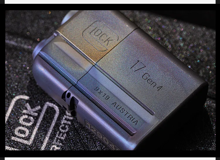 Смотреть видео 2color GEAR GLOCK титановый сплав 6,2*4,2*1,9 см 63g CNC shooter EDC щит Водонепроницаемая зажигалка