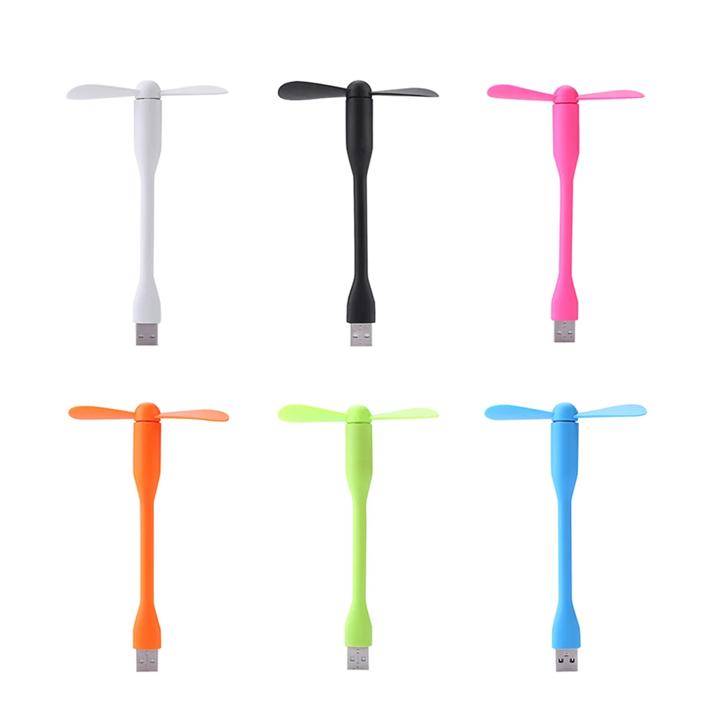 

USB Mini Portable Removable Bendable Cooling Flexible Fan For PC Laptop Power Bank Library Cinema Office Outdoor Summer Gadget