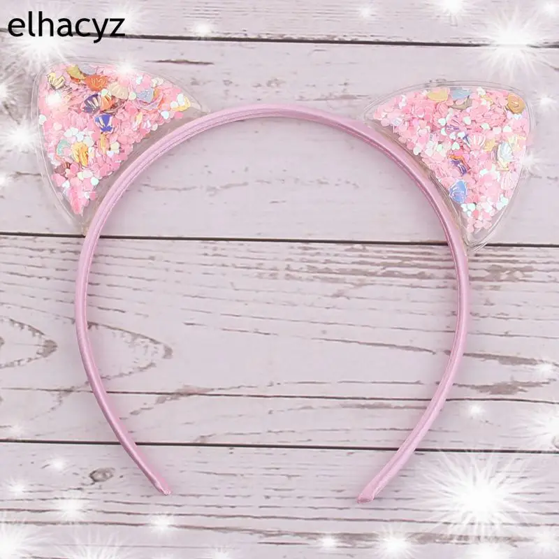 6 шт./лот новинка 2 5 ''ободок с надписью Love Stars прозрачный ободок кошачьими