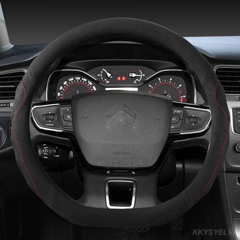 

Чехол на руль D-типа для Citroen C3-XR New Elysee C4 Sega 2014 - 2021 Spacetourer Picasso DS3 DS5 C3 II III 2009 - 2021