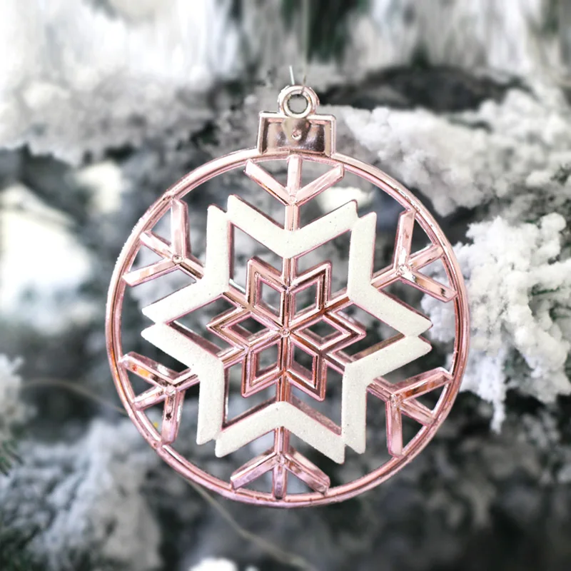 Рождественская елка украшение новый серебряный порошок полый трехмерный