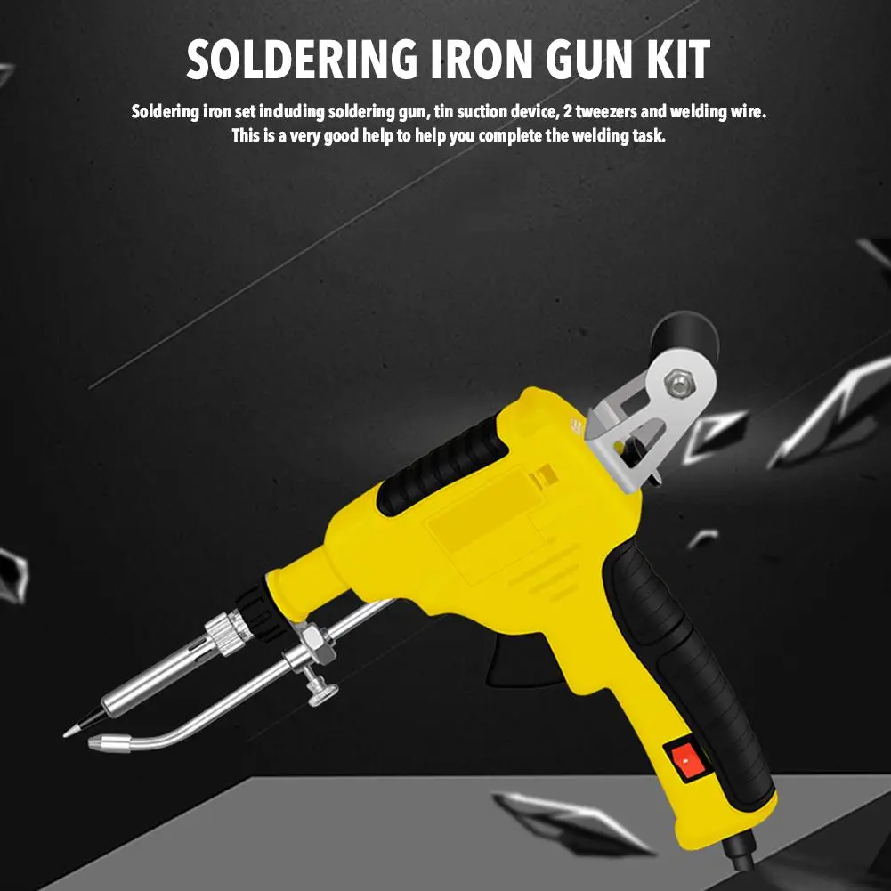 

5PCS Manual Soldering Gun Kit 110V 220V 60W Tin Soldering Iron Kit Automatic Internal Heating Type Gun For Circuit Board Repair