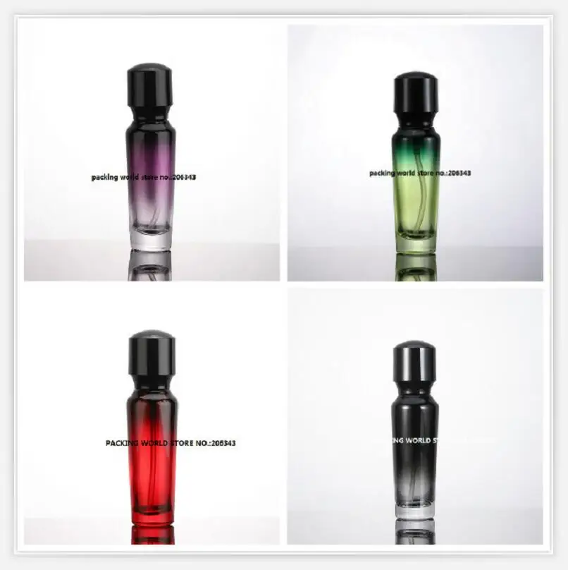 50 мл Черная Стеклянная бутылка с насосом для лосьона/эмульсии/сыворотки/жидкой