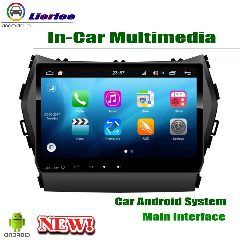 Автомобильный Android плеер 9 "IPS ЖК экран для Hyundai Santa Fe (DM NC) 2013 ~ 2018 Φ AMP BT SD USB AUX