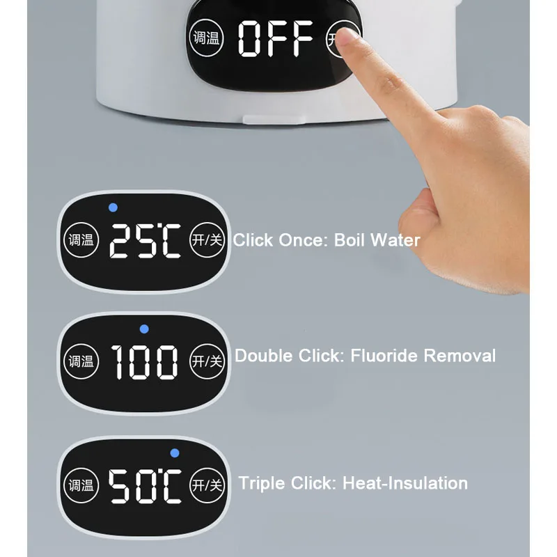 Портативный электрический чайник с нагревом воды 100-240 В умный сенсорный складной