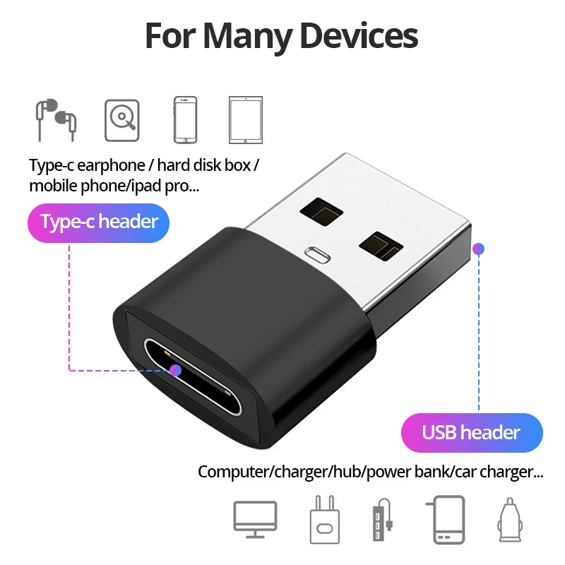 

McGiLLon USB To Type C OTG Adapter USB-C Male To USB Female Converter Plug For Computer Mobile Phone Adapter USBC OTG Connector