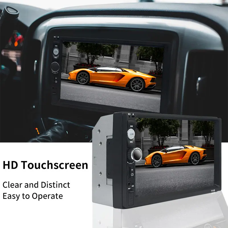 Автомобильный радиоприемник Hippcron стерео система с поддержкой Bluetooth 7