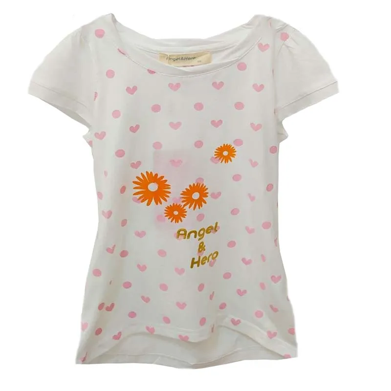 Детская одежда хлопковая футболка с коротким рукавом Корейская версия милые