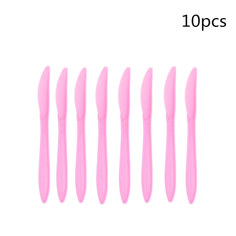 10pcs knives Пончик тематические праздничные бумажные соломинки 10 шт. чай время пончики десерт для маленьких детей события День Рождения украшения питьевой соломы поставки - Цвет: 10pcs knives