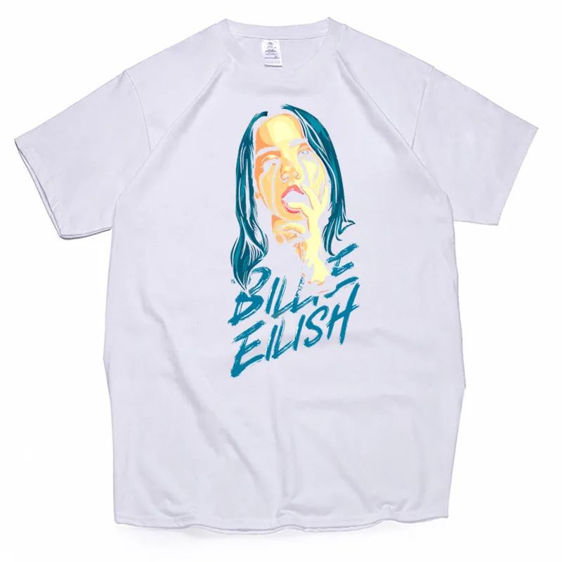 Для женщин Billie Eilish хлопковая футболка унисекс скейтборд Рождественская Футболка женская одежда для девочек уличная рубашка