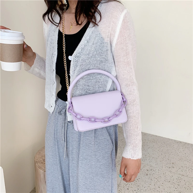 Женская маленькая сумка Кроссбоди с цепочкой два размера лето 2020|Сумки ручками| |