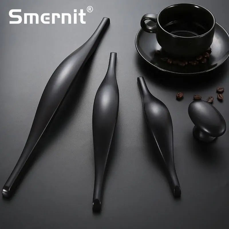 2 шт. элегантные черные дверные ручки современные для шкафа ручка ящика и