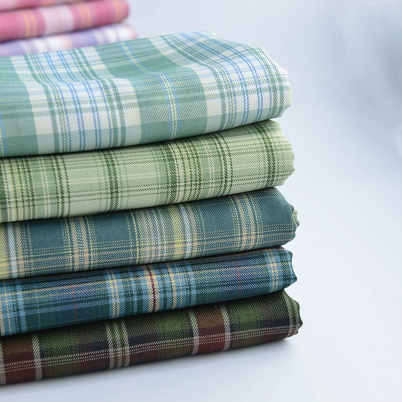 Высокое качество хлопчатобумажная ткань в клетку полоску для домашний текстиль