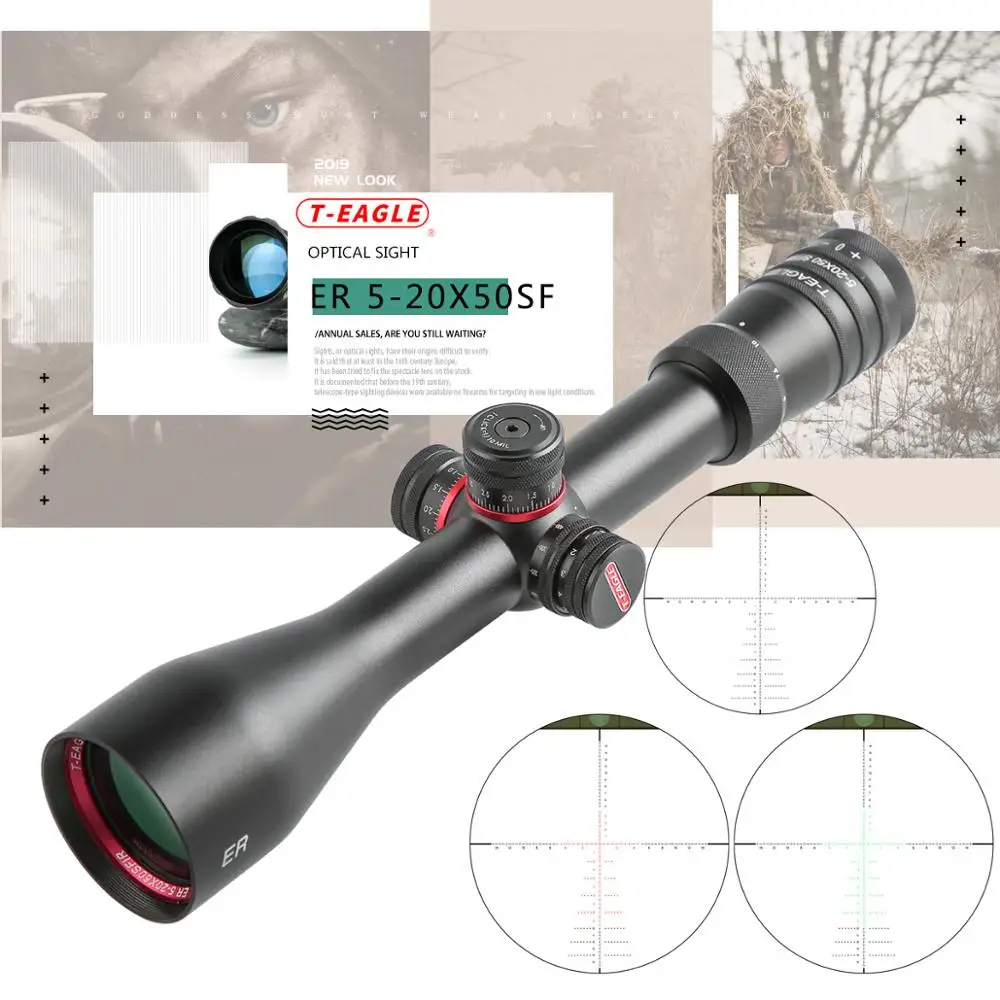 T Eagle ER 5 20x50 SF охотничий прицел боковая Параллакс стеклянная травленная сетка