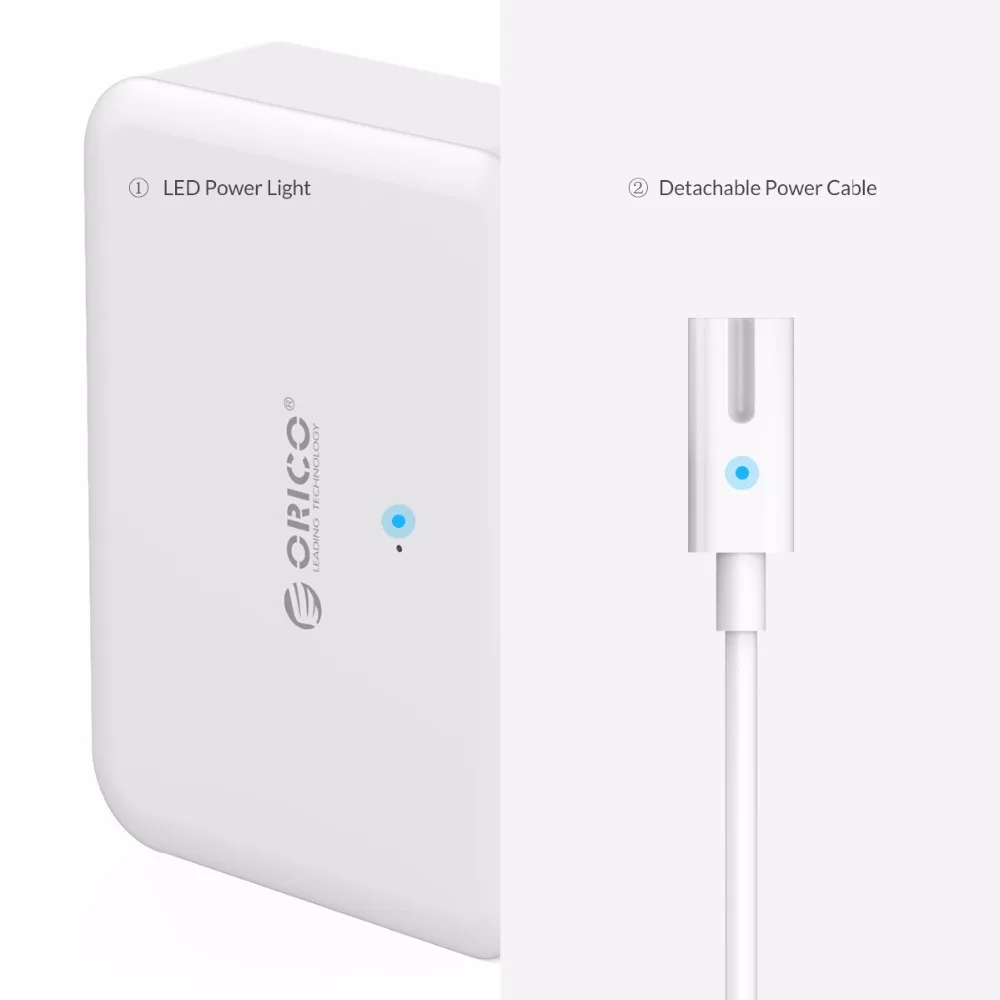 ORICO USB зарядное устройство 8A 40 вт универсальное 5 портов зарядное устройство EU US UK AU штекер Адаптер для мобильного телефона для iPhone 8 samsung s9 Xiaomi Galaxy S7