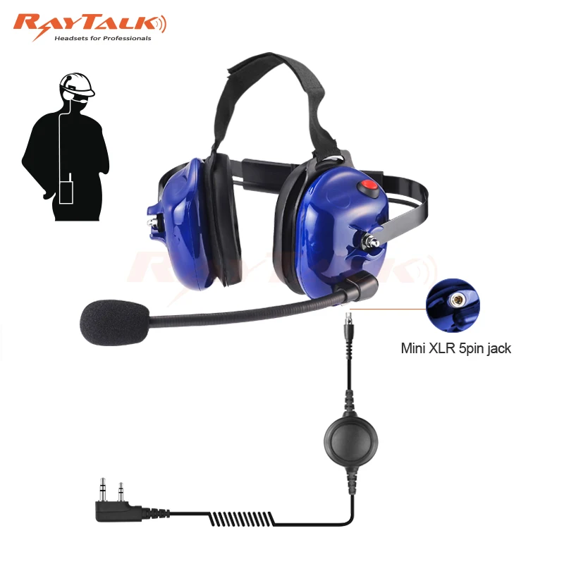 Двухсторонняя радиогарнитура с высококачественной большой круглой PTT