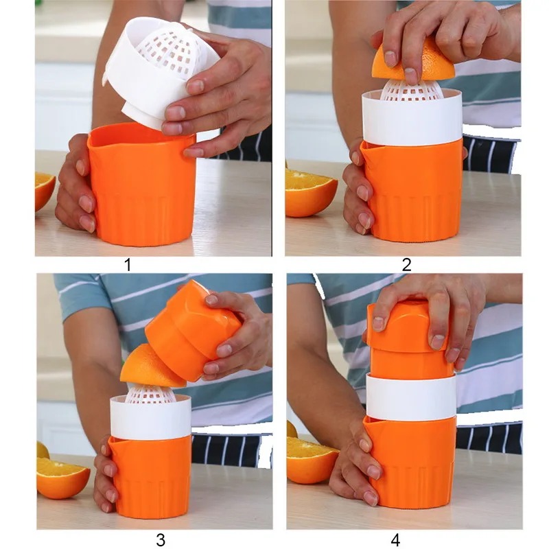 Нержавеющая Сталь Соковыжималка для апельсинов портативная ручная Вращение