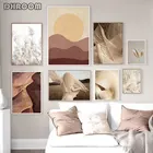 Девушка цветок абстрактная стена искусство листья холст картина на стену растения плакаты и принты пейзаж стены картины для гостиной