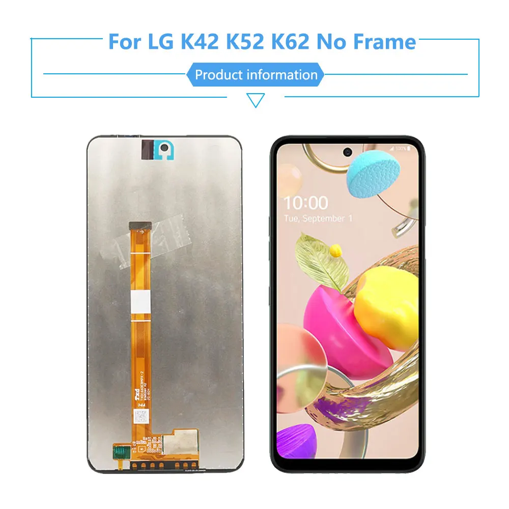 Новый ЖК-дисплей 6 дюйма для LG K42 K52 K62 сменный экран телефона с рамкой | Мобильные