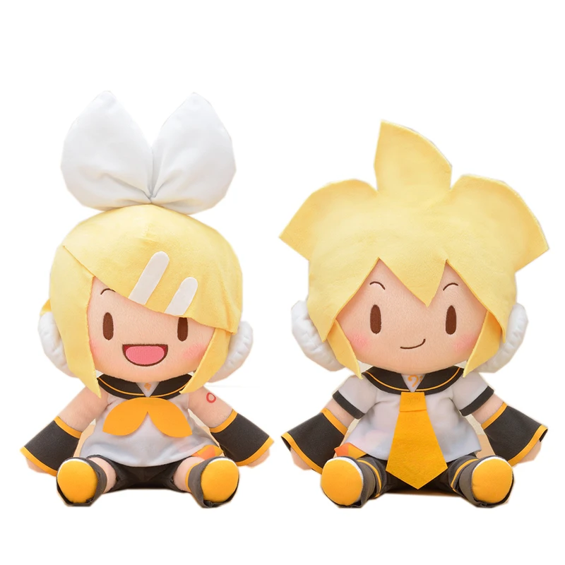 Juguetes de peluche de Anime SEGA Original Hatsune Miku, Kawaii, Vocaloid, Kagamine Len, Kagamine Rin, 34-38Cm, regalos de colecci&oacute;n-0