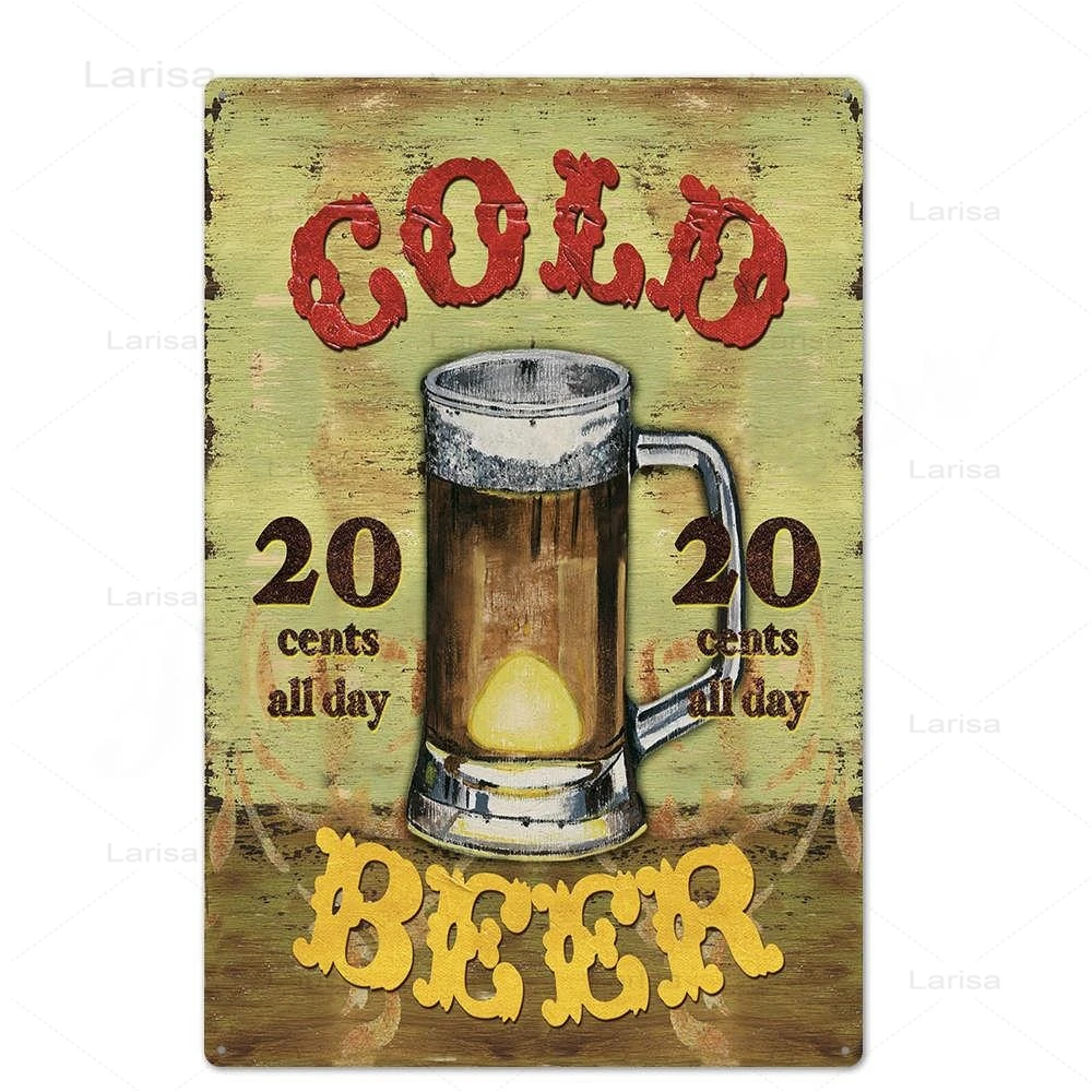 Винтажные пивные металлические жестяные знаки Настенный декор для паба таверны