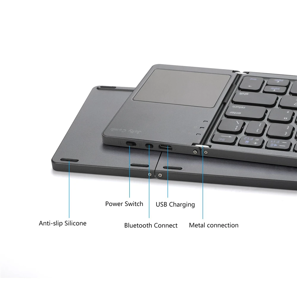Портативная Складная Bluetooth клавиатура складная беспроводная для IOS Android Windows ipad