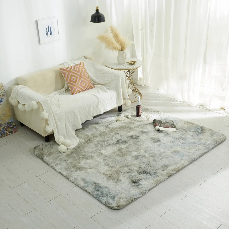 

Bubble Kiss Fluffy Carpet Solid Color Plush Shaggy Living Room Rugs Light Non-Slip Home Decor Bedroom Soft Customized Floor Mat