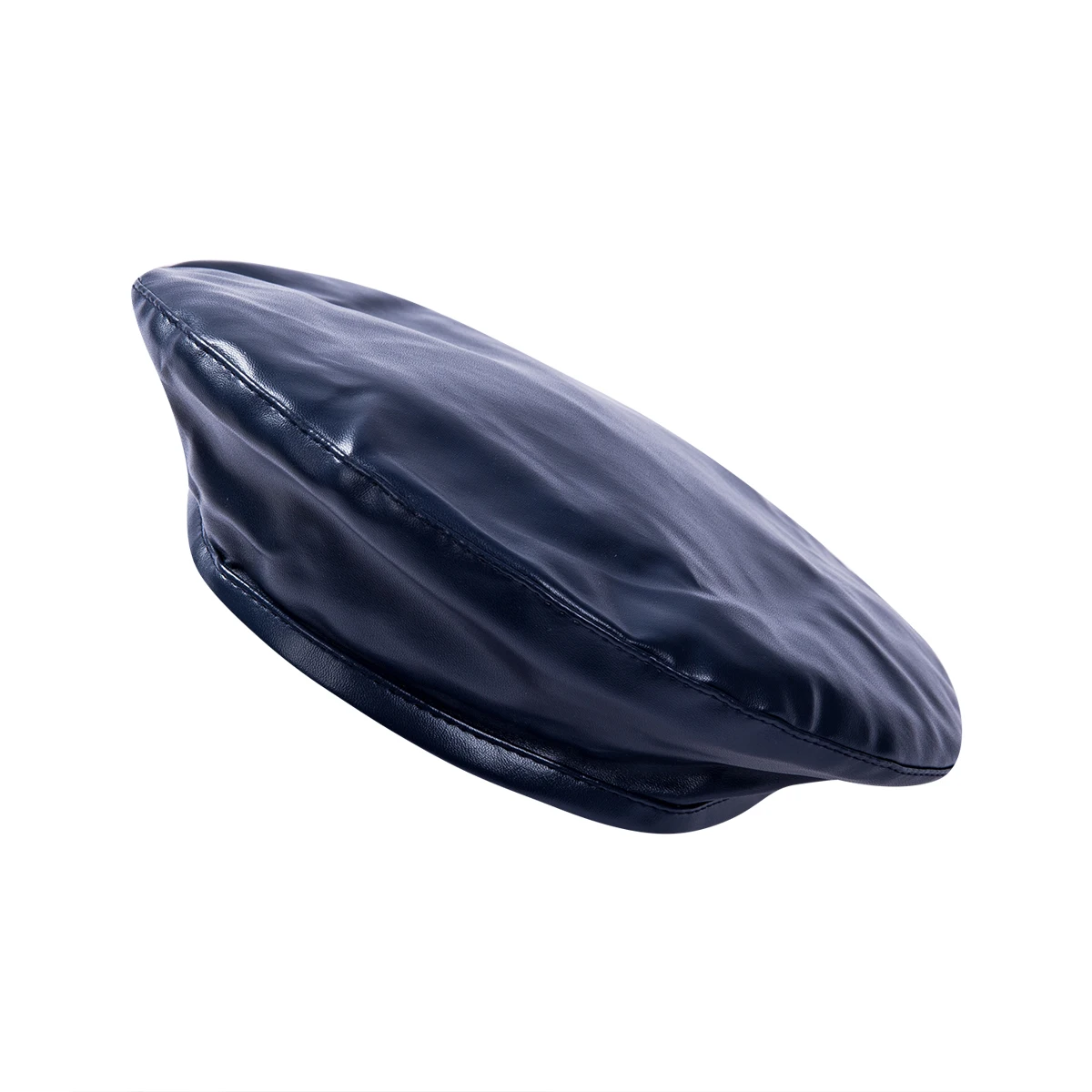 Горячая Распродажа 5 стилей Ретро стиль Женский однотонный берет из ПУ кожи шапка