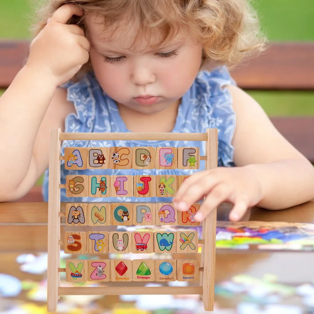 Wooden Letter Flipboard Learning Frame Exercise Practical Ability Color Cognition Wisdom Develop Educational Toy Kids Gift | Игрушки и