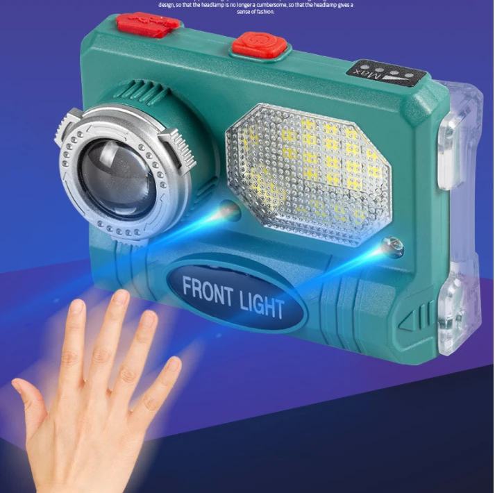 Новый многофункциональный светодиодный налобный фонарь XPE COB мощный