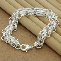 fashion 925 sterling silver bracelet 4mm snake bone bracelet for women men glamour jewelry gifts