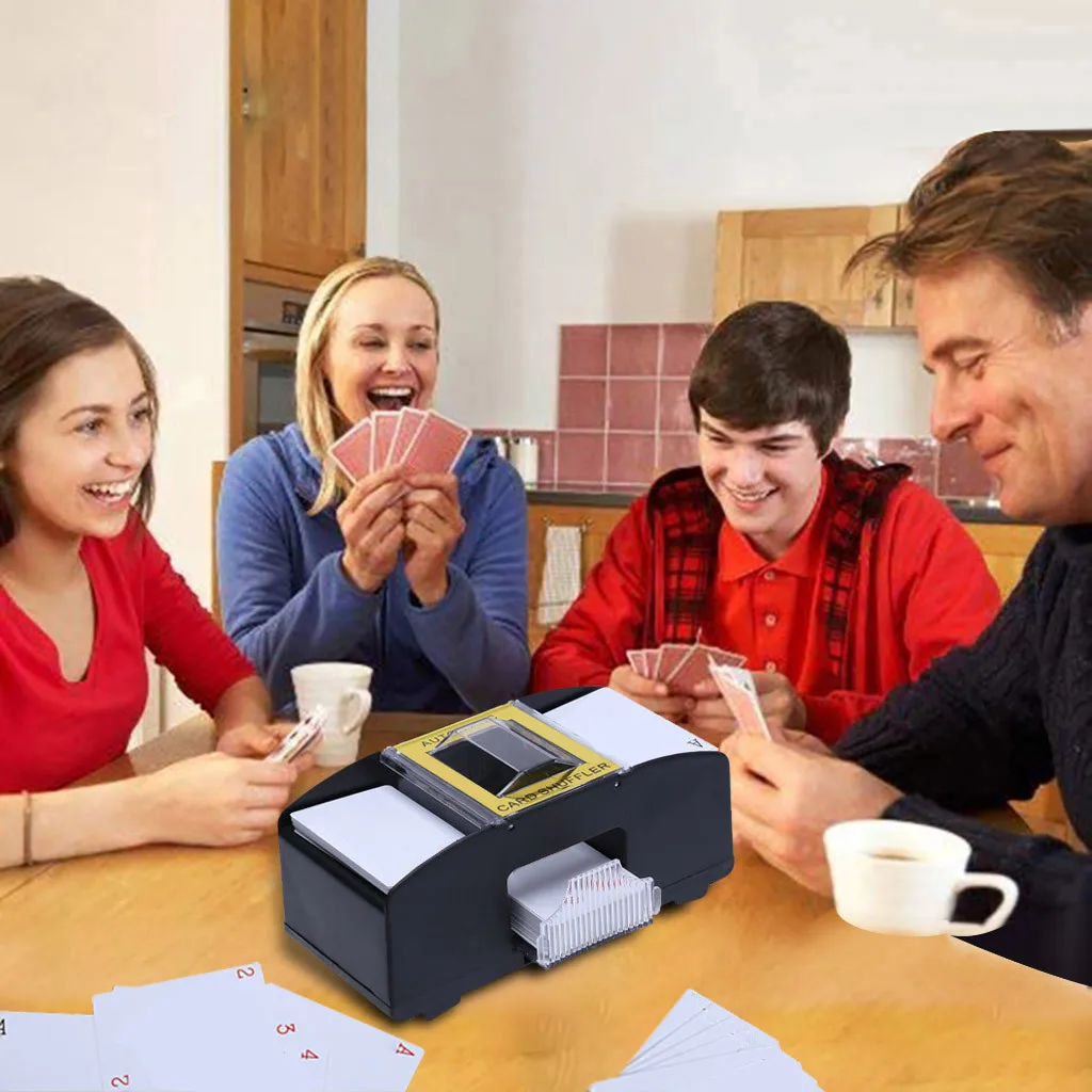 Настольная игра Автоматическая покер КАРТЫ Shuffler деревянный Электрический