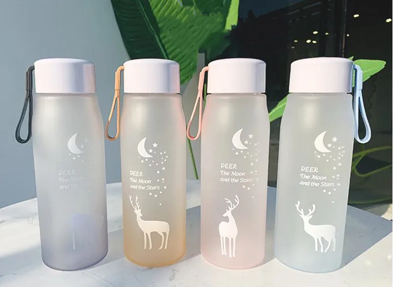 560 мл мультяшная пластиковая бутылка для воды Портативные велосипедные дорожные