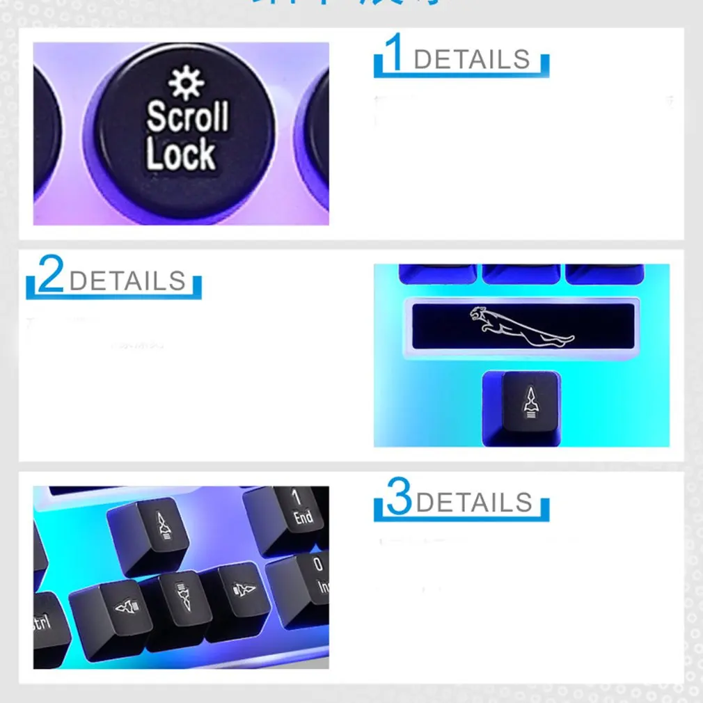 G21 USB Wired Mechanical Punk Keyboard led Colorful Backlight Gaming Waterproof For PC Computer Gamer | Компьютеры и офис