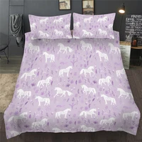 unicorn bedding set animal printed double queen king size duvet cover set twin full single bedclothes for child kid girl women
