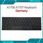 Новая немецкая стандартная клавиатура A1706 A1707 Замена для Macbook Pro Retina 13 