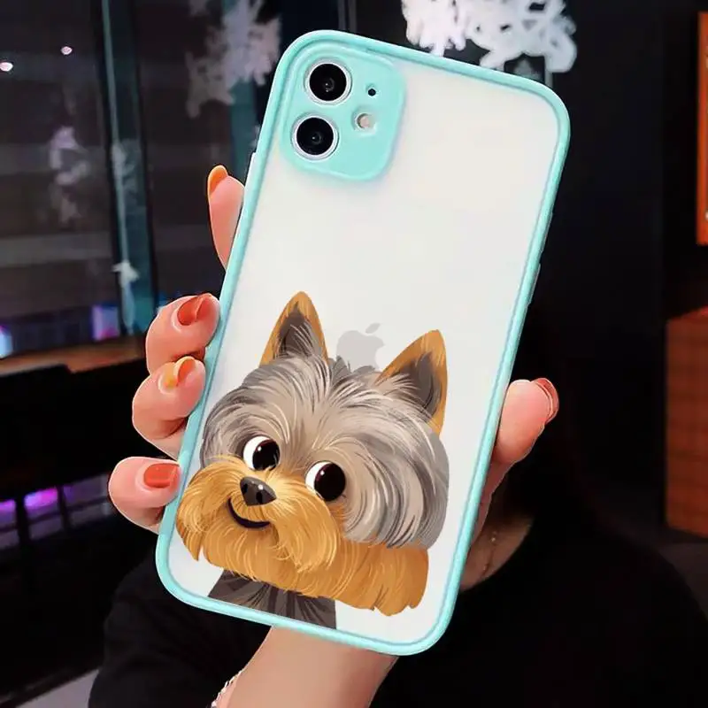 

Dog French Bulldog Phone Cases Matte transparent For blue iPhone 12 Mini 11 Pro XR XS Max 7 8 Plus X Back Cover