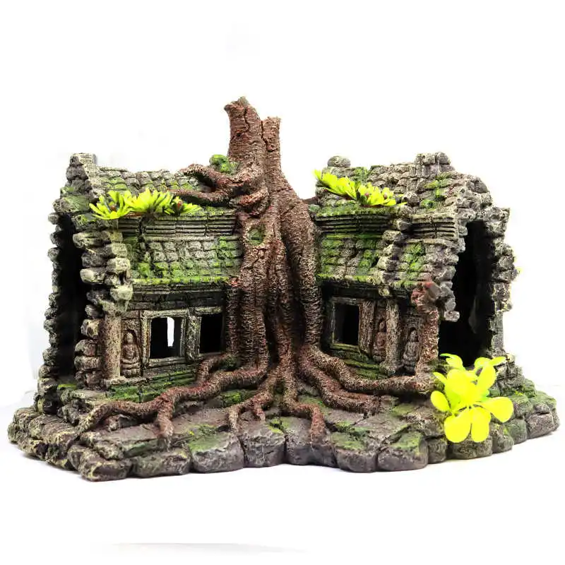 

В виде дерева из смолы дом декорирования аквариума Настенный декор дома аквариум скрытие замок пещера проведения свадебных подарков Аквар...