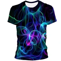 2021 new mens short sleeve 3d printing design abstract concept fashion printing mens t shirt