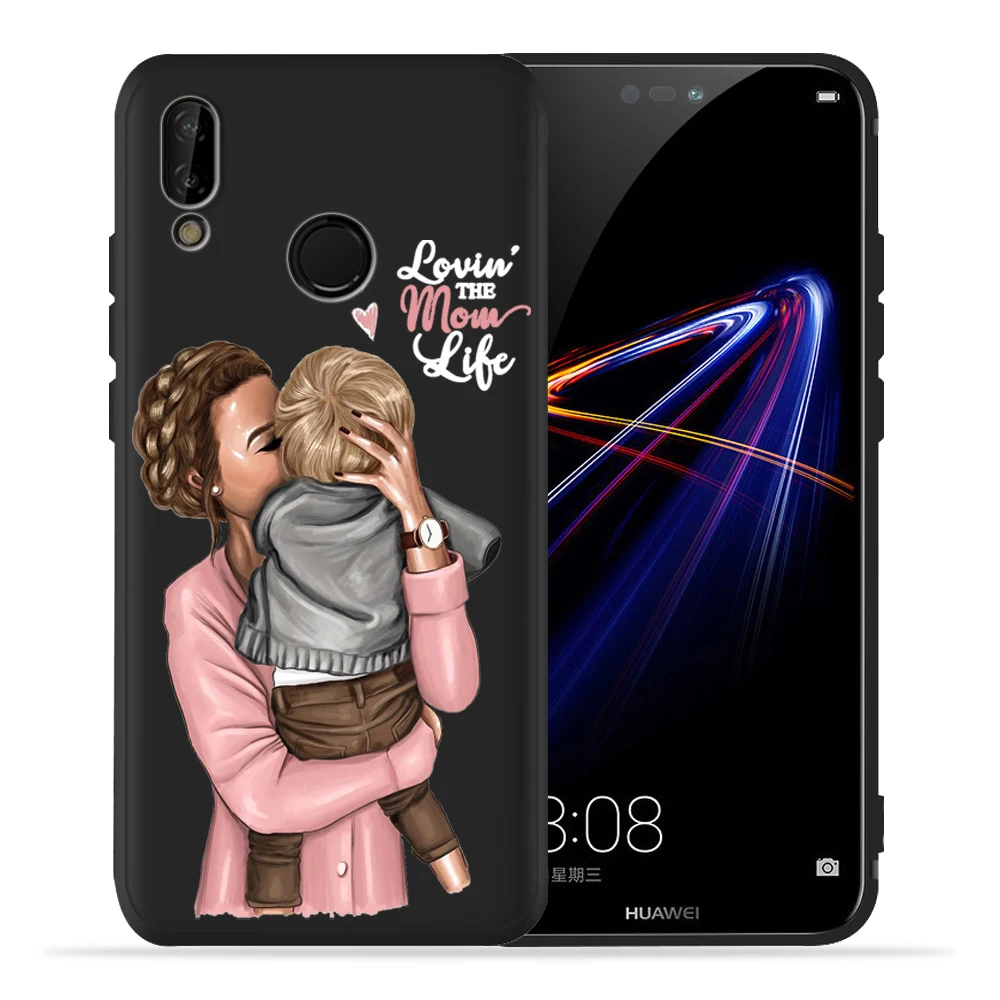 02 Модный черный чехол для телефона Mam Super Mom baby girl для huawei P30 P20 Lite Pro P10 P9 Lite mate 20 30 10 Lite, мягкий чехол для Etui - Цвет: 02