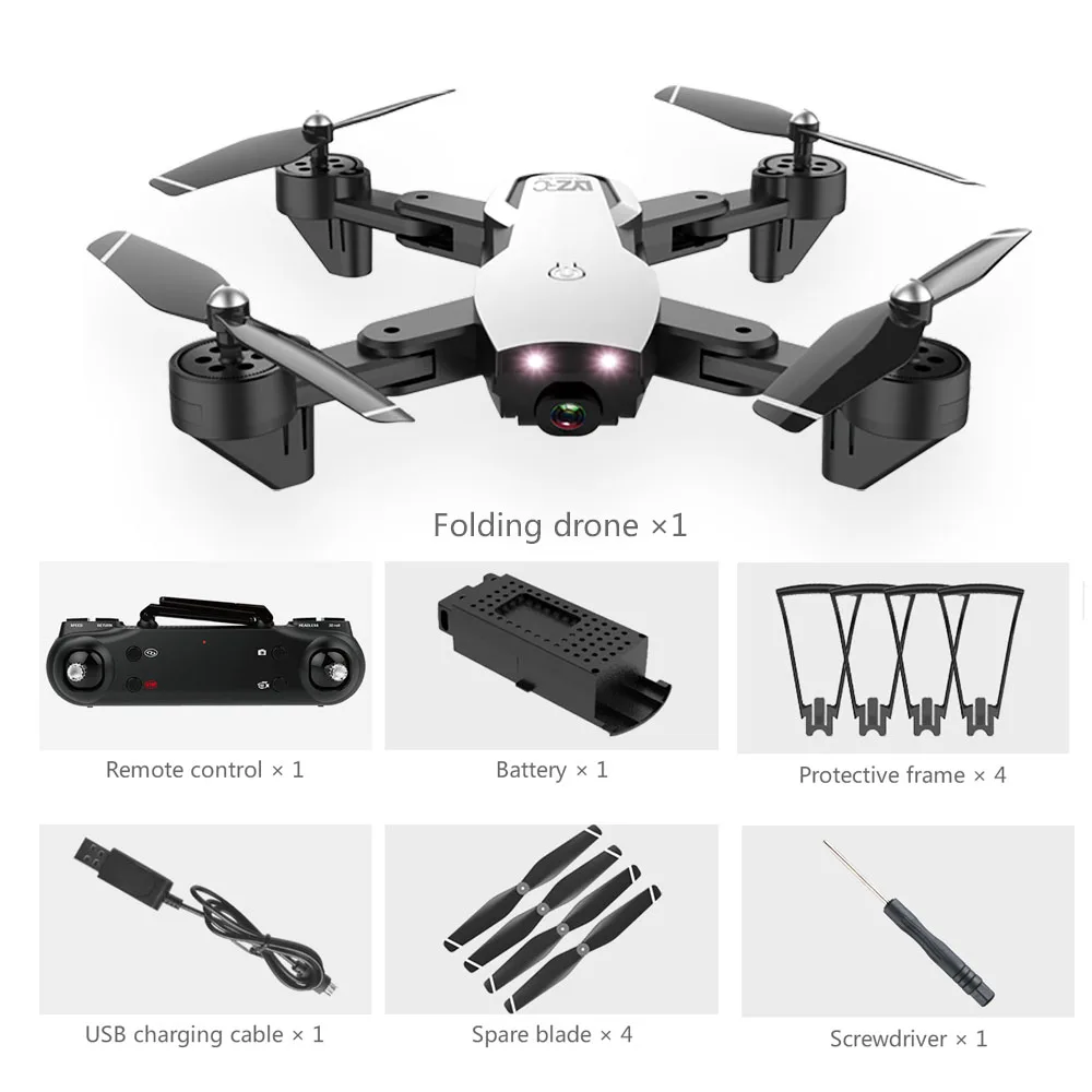 Радиоуправляемый Дрон 2 4G wifi FPV с широкоугольной двойной HD 4K камерой вертолет 20