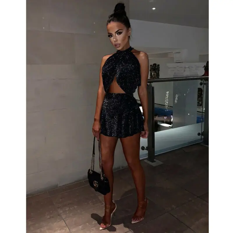 Лидер продаж женские спортивные костюмы из 2 предметов короткий топ без рукавов