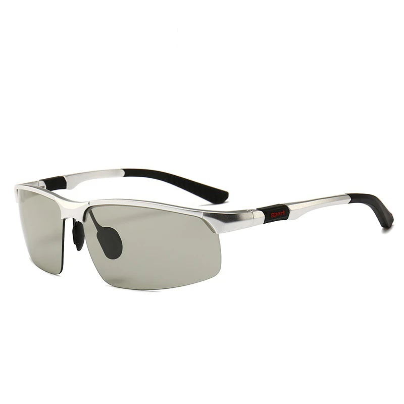 Мужские солнцезащитные очки для вождения алюминиевые поляризационные с синими