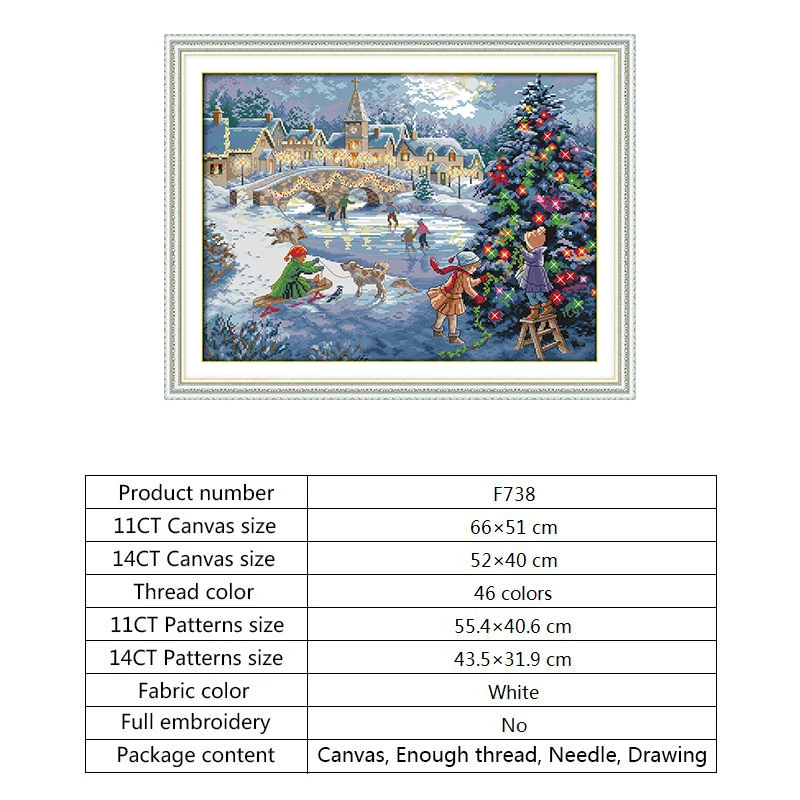 Набор для вышивки крестиком празднование Рождества DMC нитью рукоделие сделай сам