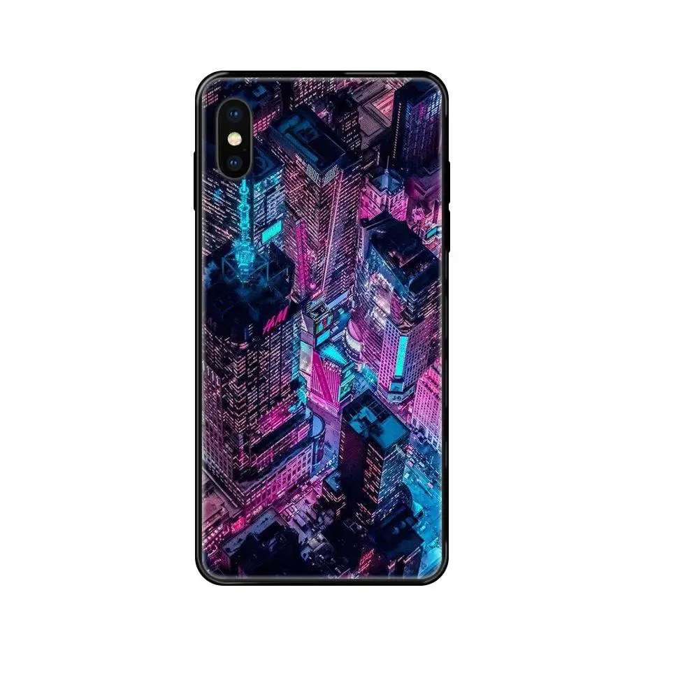 Красивый городской пейзаж ночного Нью-Йорка для телефона Samsung Galaxy Note 4 8 9 10 20 Plus Pro J6